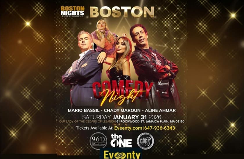 Comedy Night by Mario Bassil, Chady Maroun & Aline Ahmar Live in Boston image