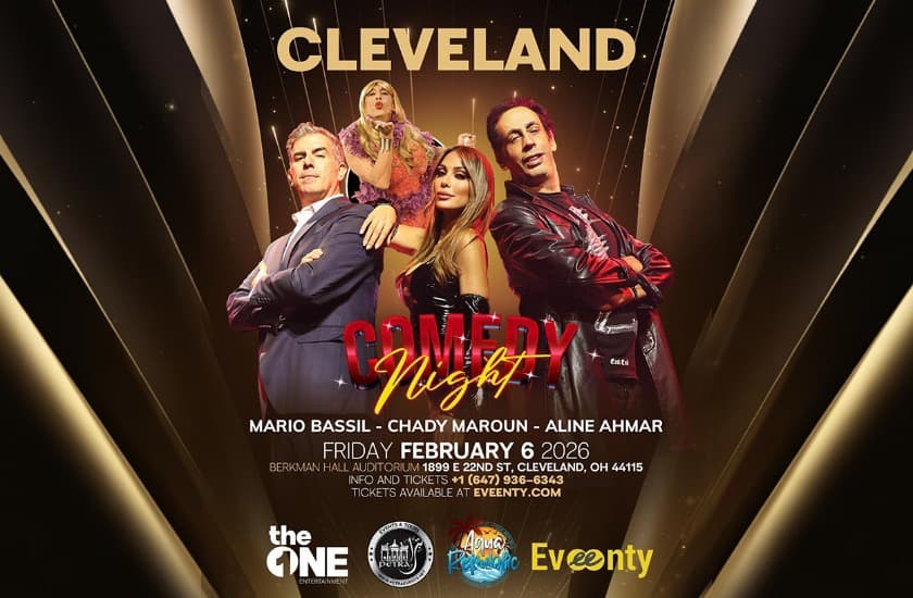 Comedy Night by Mario Bassil, Chady Maroun & Aline Ahmar Live in Cleveland image Comedy Night by Mario Bassil, Chady Maroun & Aline Ahmar Live in Cleveland image